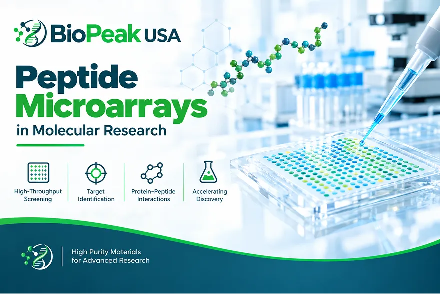 Peptide microarrays used for molecular research and peptide screening