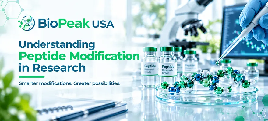 Peptide modification research illustration