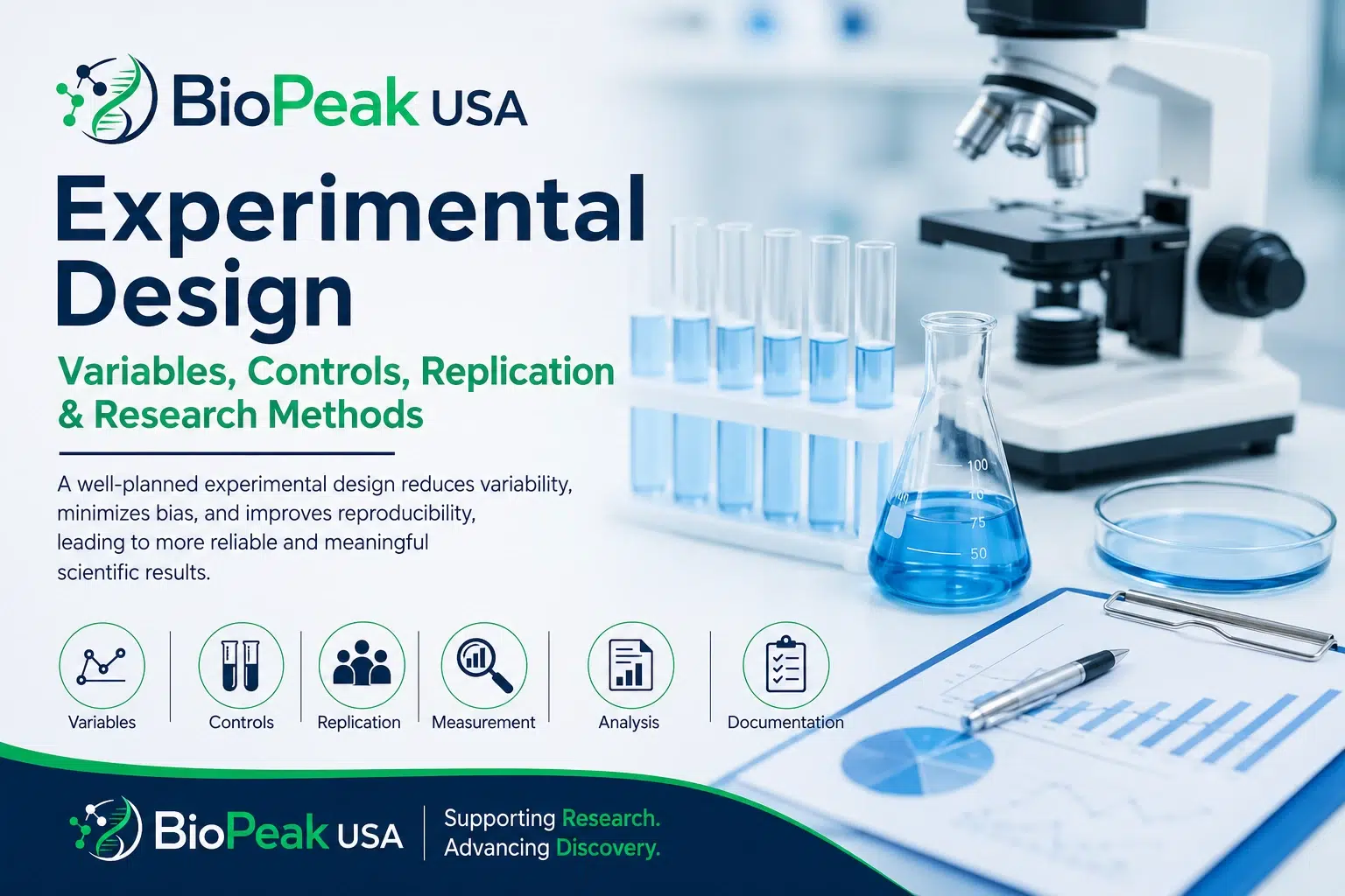 Experimental design variables controls replication and research methods